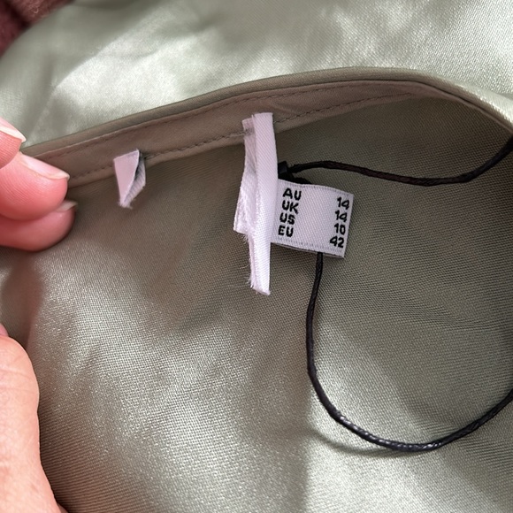 Princess Polly Clemence Sage Green Backless Tie Back Satin Mini Dress - Picture 12 of 14